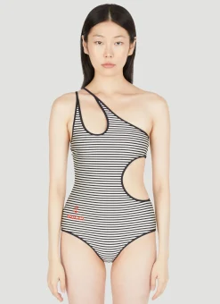 Cut-Out Strip Swimsuit>Gucci