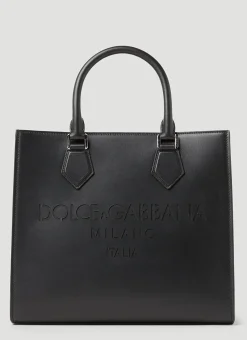 Men Dolce & Gabbana Tote Bags^Debossed Logo Tote Bag