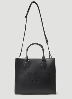Men Dolce & Gabbana Tote Bags^Debossed Logo Tote Bag