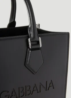 Men Dolce & Gabbana Tote Bags^Debossed Logo Tote Bag