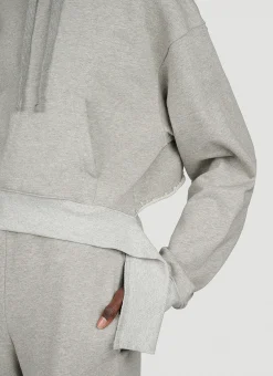 Deconstructed Hem Cropped Sweatshirt></noscript>JW Anderson Hot