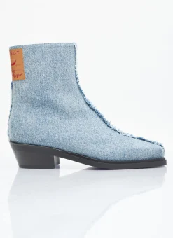 Men Y/Project Boots^Denim Ankle Boots
