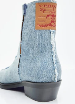 Men Y/Project Boots^Denim Ankle Boots