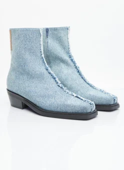 Men Y/Project Boots^Denim Ankle Boots