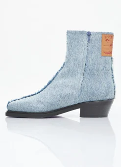 Men Y/Project Boots^Denim Ankle Boots