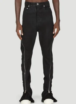 Men Rick Owens DRKSHDW Jeans^Denim Bolan Banana Zip Pants