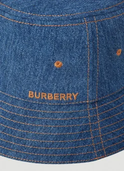Men Burberry Hats^Denim Bucket Hat