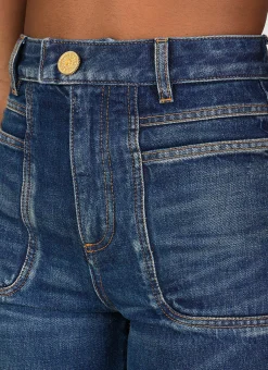 Denim Flared Jeans><noscript><img width=