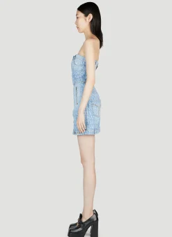 Denim Jacquard Dress></noscript>Versace