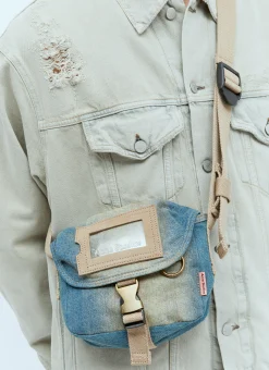 Men Acne Studios Crossbody Bags^Denim Mini Messenger Bag