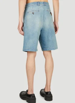 Men Gucci Shorts^Denim Pleated Shorts