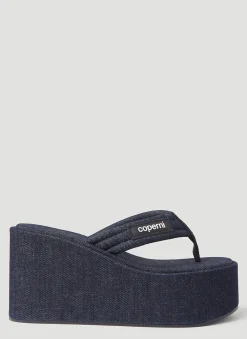 Denim Wedge Flip Flop Platforms>Coperni Best