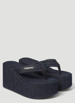 Denim Wedge Flip Flop Platforms>Coperni Best