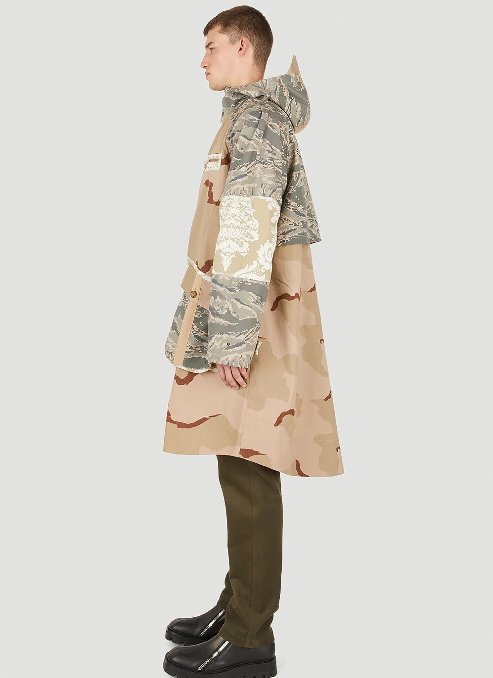 Men Marine Serre Coats^Desert Damask Windbreaker Coat