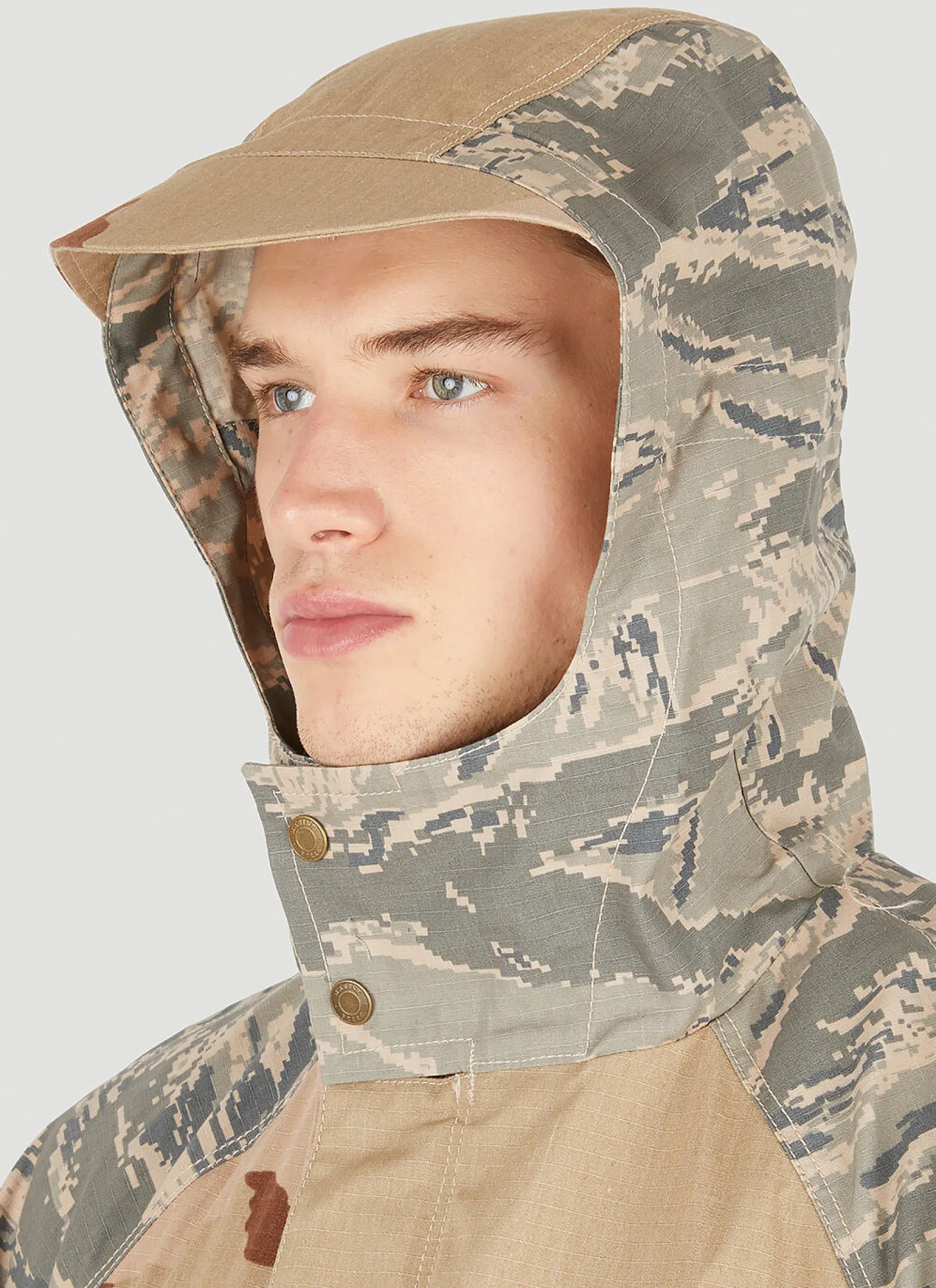 Men Marine Serre Coats^Desert Damask Windbreaker Coat