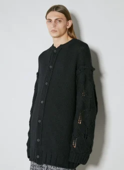Men Yohji Yamamoto Knitwear^Designed Sleeve Wool Cardigan