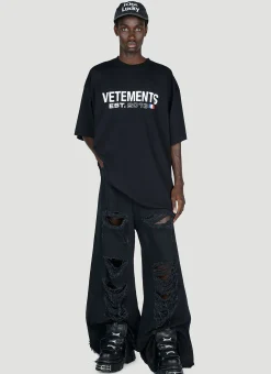 Men Vetements Jeans^Destroyed Baggy Jeans
