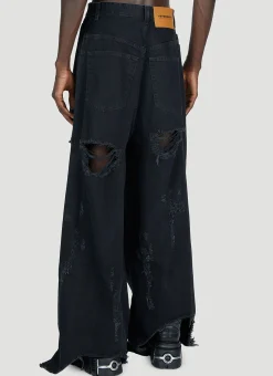 Men Vetements Jeans^Destroyed Baggy Jeans