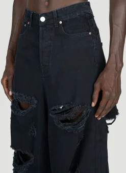 Men Vetements Jeans^Destroyed Baggy Jeans