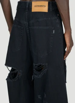 Men Vetements Jeans^Destroyed Baggy Jeans