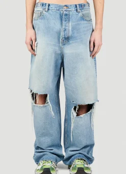 Men Balenciaga Jeans^Destroyed Baggy Jeans