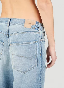 Men Balenciaga Jeans^Destroyed Baggy Jeans