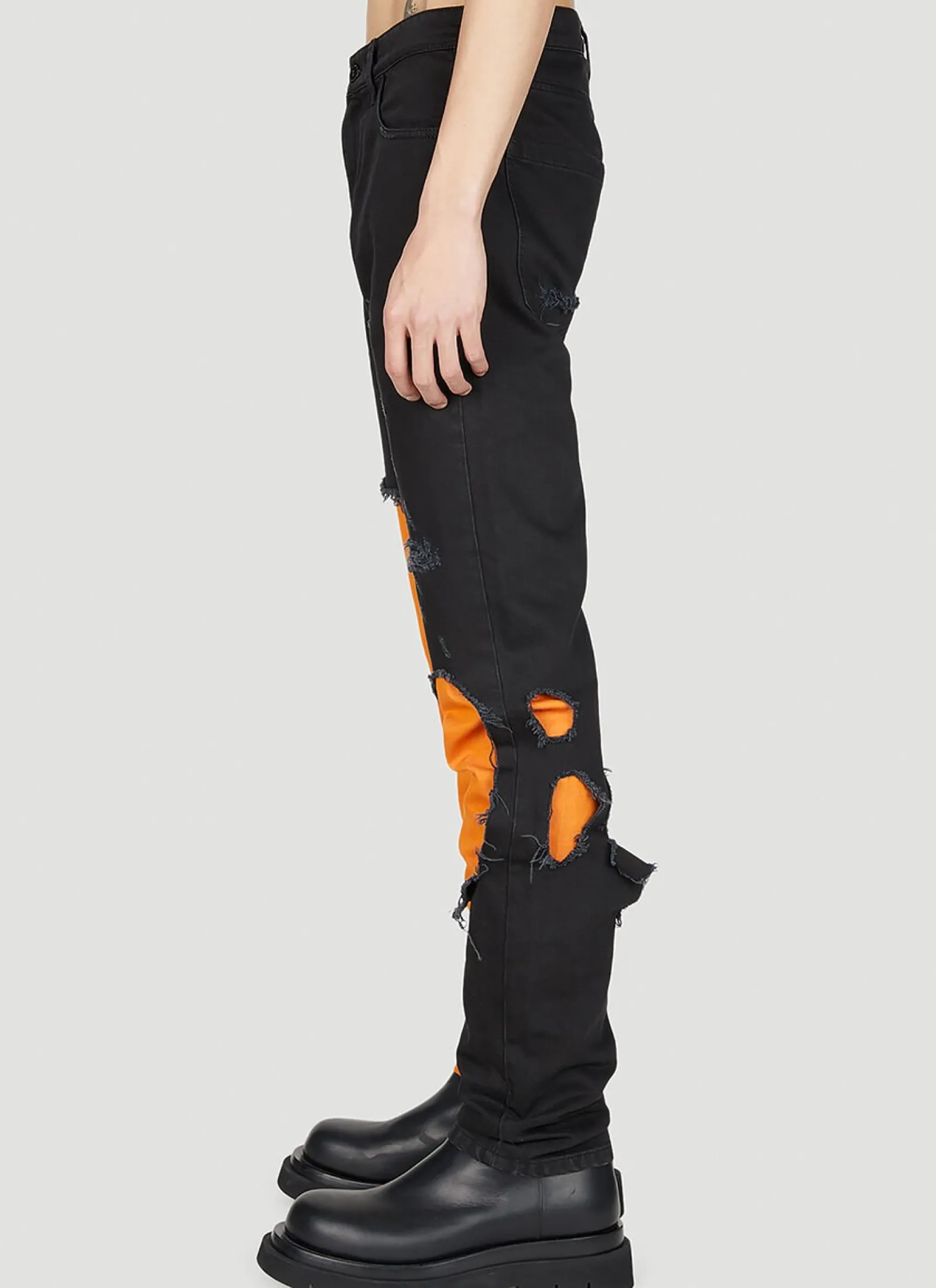 Destroyed Double Jeans>Raf Simons Online