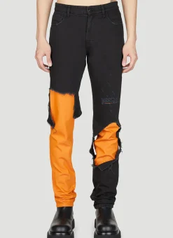 Men Raf Simons Jeans^Destroyed Double Jeans