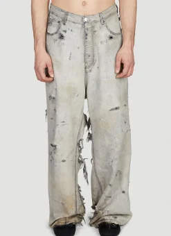 Men Balenciaga Jeans^Destroyed Jeans