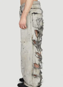 Men Balenciaga Jeans^Destroyed Jeans