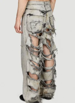 Men Balenciaga Jeans^Destroyed Jeans