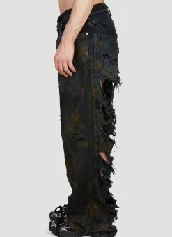 Men Balenciaga Jeans^Destroyed Jeans