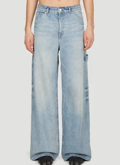 Men Courrèges Jeans^Dirty Blue Baggy Jeans