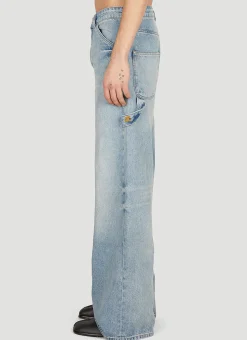 Men Courrèges Jeans^Dirty Blue Baggy Jeans