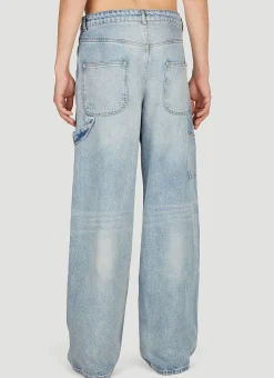 Men Courrèges Jeans^Dirty Blue Baggy Jeans
