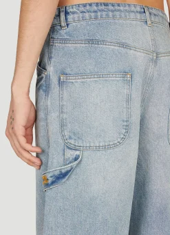 Men Courrèges Jeans^Dirty Blue Baggy Jeans