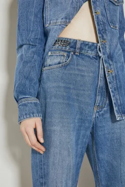 Disc Embellished Flared Jeans>Paco Rabanne Best