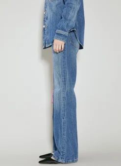 Disc Embellished Flared Jeans></noscript>Paco Rabanne Best