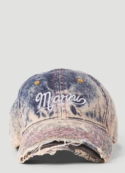 Men Marni Hats^Distressed Baseball Cap