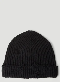 Men MM6 Maison Margiela Hats^Distressed Beanie Hat