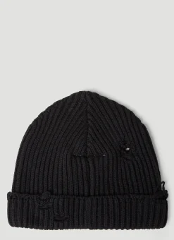 Men MM6 Maison Margiela Hats^Distressed Beanie Hat