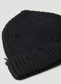 Men MM6 Maison Margiela Hats^Distressed Beanie Hat