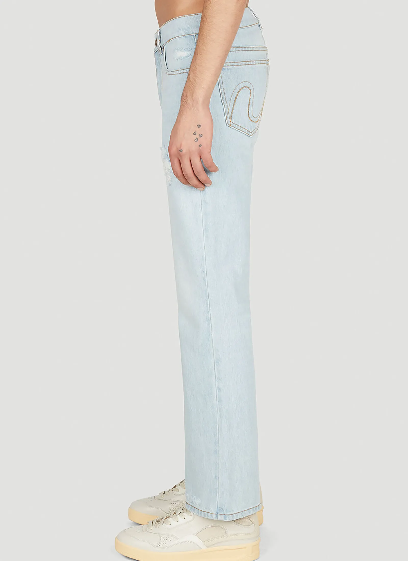 Men ERL Jeans^Distressed Denim Jeans