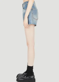 Distressed Denim Shorts></noscript>Maison Margiela