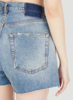 Distressed Denim Shorts></noscript>Maison Margiela