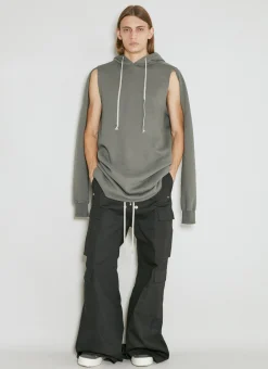 Men Rick Owens DRKSHDW Sweatshirts^Distressed Hooded Sweatshirt