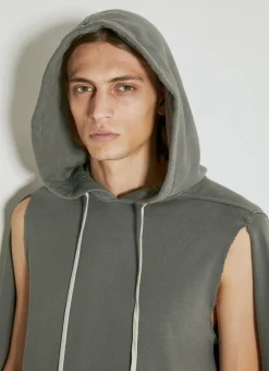 Men Rick Owens DRKSHDW Sweatshirts^Distressed Hooded Sweatshirt