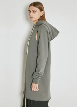 Men Rick Owens DRKSHDW Sweatshirts^Distressed Hooded Sweatshirt