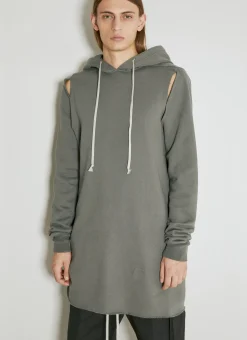 Men Rick Owens DRKSHDW Sweatshirts^Distressed Hooded Sweatshirt