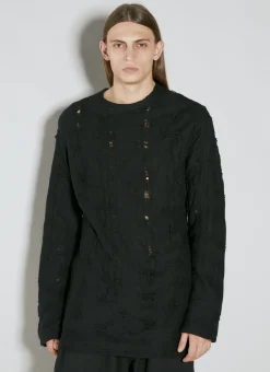 Men Yohji Yamamoto Knitwear^Distressed Knit Sweater